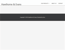Tablet Screenshot of hawthorneandevans.com